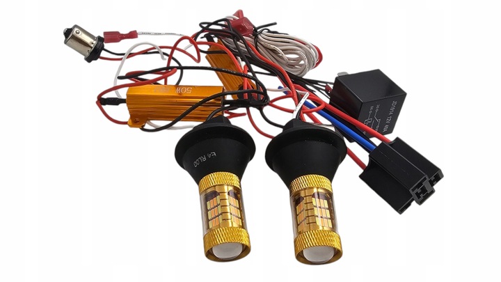 KIERUNKOWSKAZY LED PY21W BAU15S 1156 DRL ŚWIATŁA DZIENNE 2w1 ULTRA MOCNE