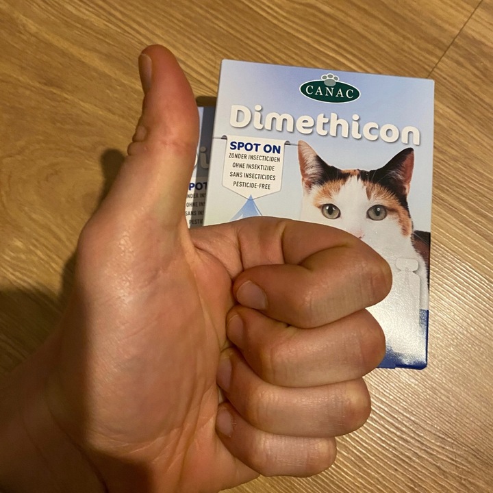 PREPARAT NA PCHŁY I KLESZCZE DLA KOTA NA PÓŁ ROKU KROPLE 6 SZT DIMETHICON