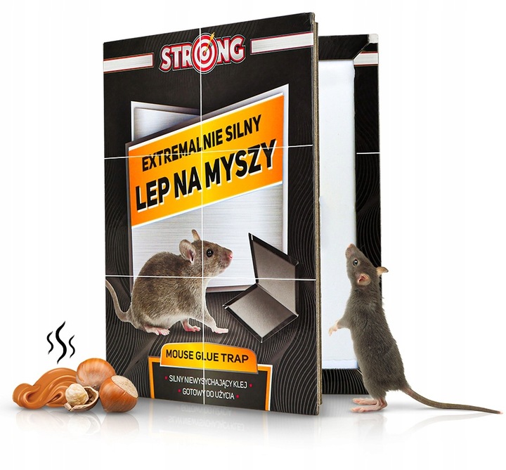 10 X LEP NA MYSZY STRONG ZESTAW SKŁADANYCH PUŁAPEK LEPOWYCH SILNIE WABIĄCE