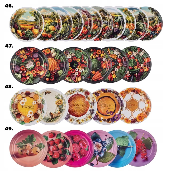 SŁOIK 720 ml SŁOIKI NA PRZETWORY MIÓD OGÓRKI WIECZKA ZAKRĘTKI 24 SZT FI 82