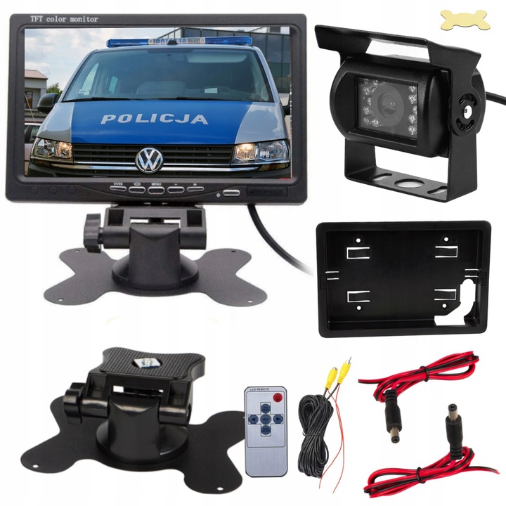 ZESTAW PARKOWANIA Kamera cofania + Monitor LCD 7'