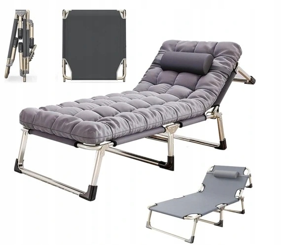 Łóżko Polowe Turystyczne Wędkarskie Leżak Składany z Materacem 194 cm