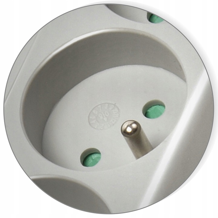 Listwa Zasilająca Przedłużacz Przepięciowy Szary 4 GNIAZDA Certyfikat CE