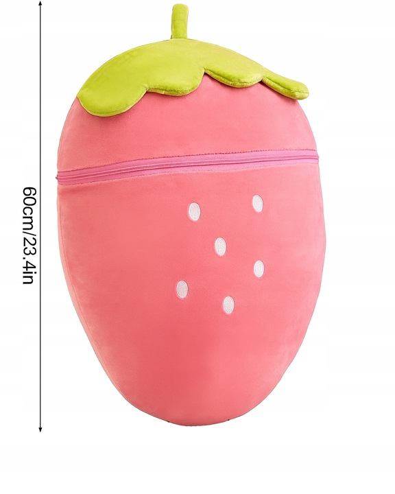 MASKOTKA MARZEŃ! Truskawkowy Królik 2w1 – Zabawka i Poduszka! 60cm