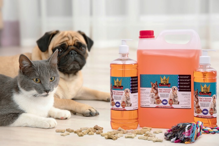 Olej z Łososia 1l dla psa i kota GoldDog