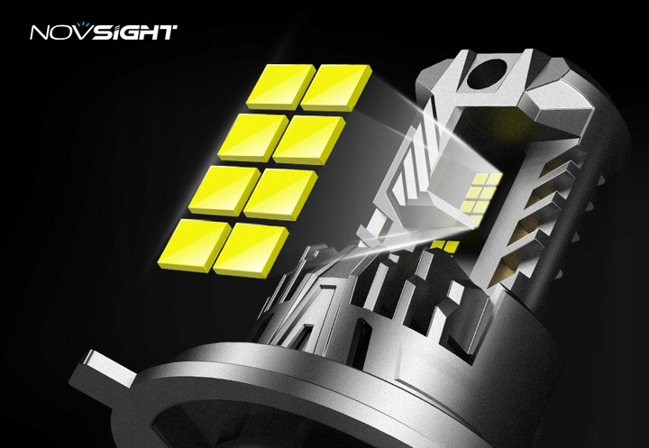 ŻARÓWKI LED H4 +700% BARDZO MOCNE BIAŁE 6500K 1:1 CANBUS