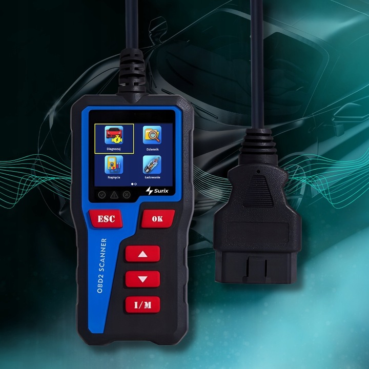 INTERFEJS DIAGNOSTYCZNY TESTER OBD2 JĘZYK POLSKI SKANER PL MENU POPRAWIONY