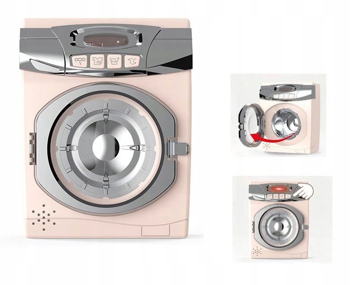 PRALKA AUTOMAT DLA DZIECI OBROTOWY BĘBEN OTWIERANE DRZWI ŻELAZKO DESKA AGD