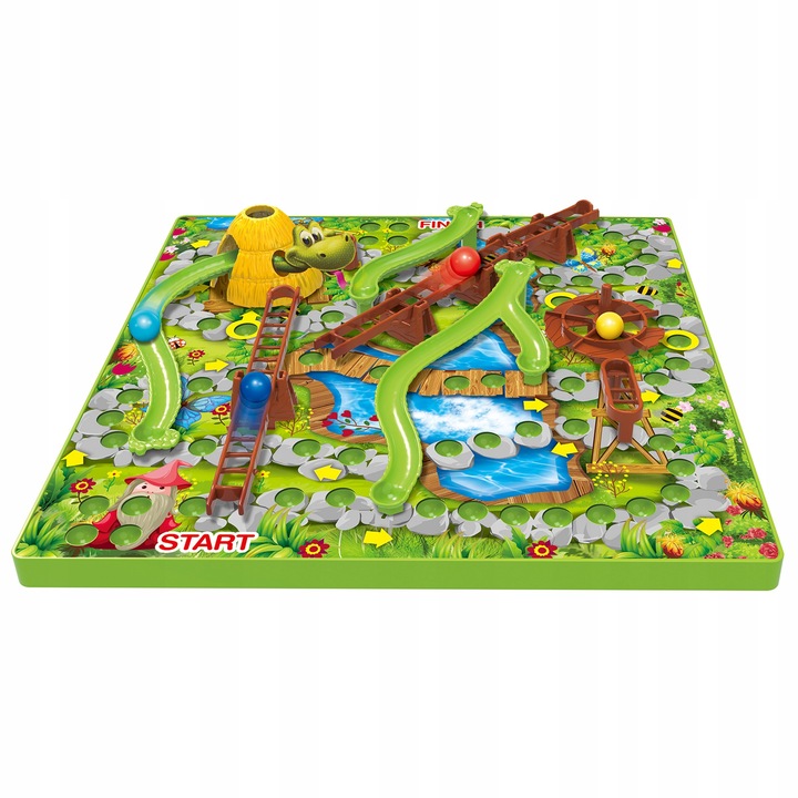GRA PLANSZOWA WĘŻE DRABINY 3D SNAKES AND LADDERS RODZINNA 5+ WOOPIE