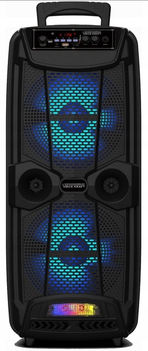 MOCNA KOLUMNA GŁOŚNIKOWA 600W PRZENOŚNA BLUETOOTH USB SD + MIKROFON