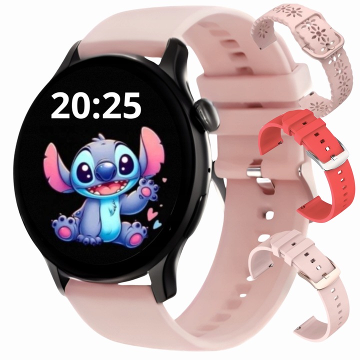 SMARTWATCH DLA DZIEWCZYNKI ZEGAREK ELEKTRONICZNY AMOLED FUNKCJE NA PREZENT