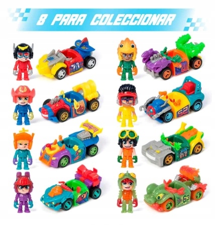 T-RACERS COLOR RUSH SERIA 5 AUTKO + FIGURKA KIEROWCA POJAZD SAMOCHÓD MAGIC