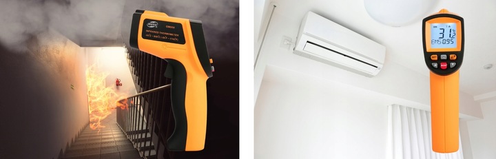 PIROMETR TERMOMETR BEZKONTAKTOWY LASEROWY BEZDOTYKOWY PODCZERWIEŃ -50 +950