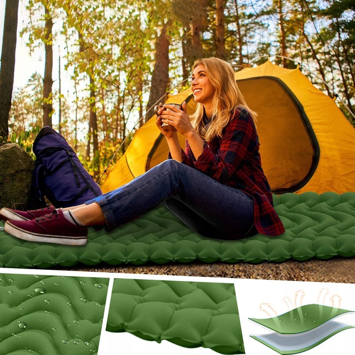 MATA SAMOPOMPUJĄCA KARIMATA 200x70x8CM Z PODUSZKĄ