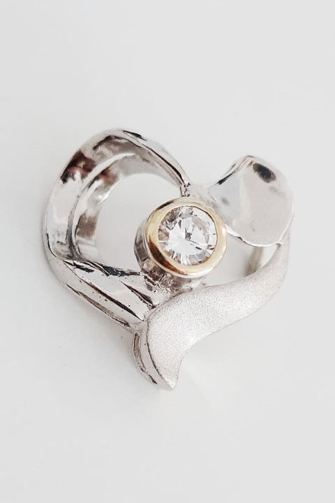 SREBRNA ZAWIESZKA DO ŁAŃCUSZKA SERCE 925 TT-55C