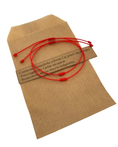 Bransoletki czerwona Kabała dla par nitka zestaw