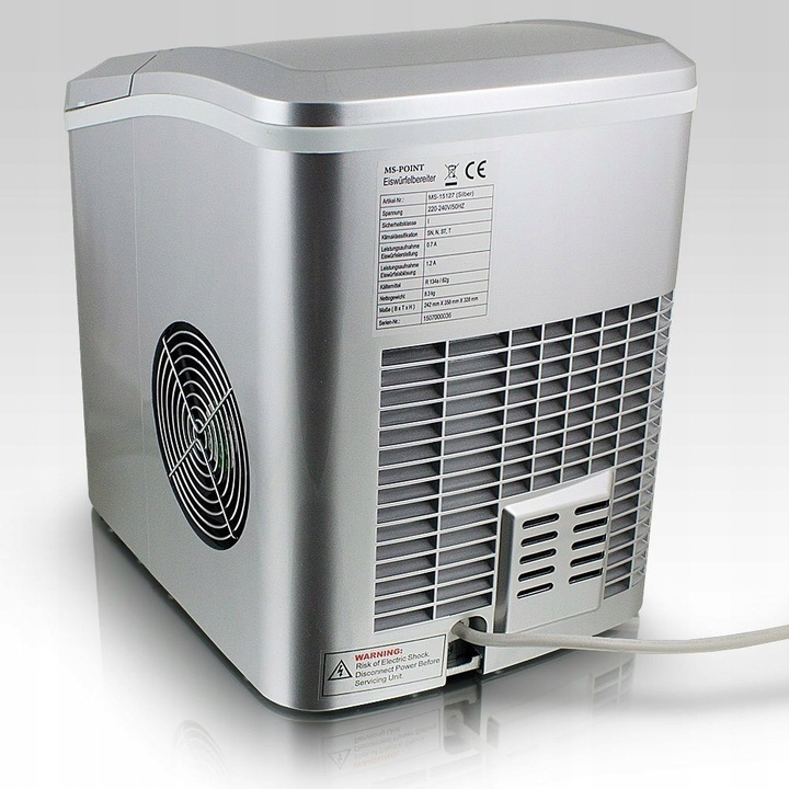 Kostkarka do Lodu Prezent Świąteczny Maszyna do Kostek Lodu 15kg/24h EKO