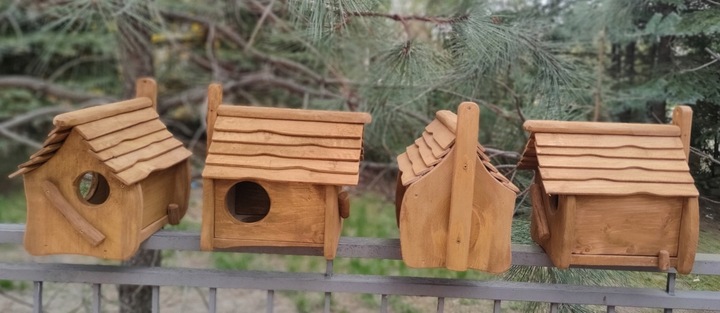 Domek dla WIEWIÓREK - brązowy rustkalny rzemieślniczy, doskonały na prezent