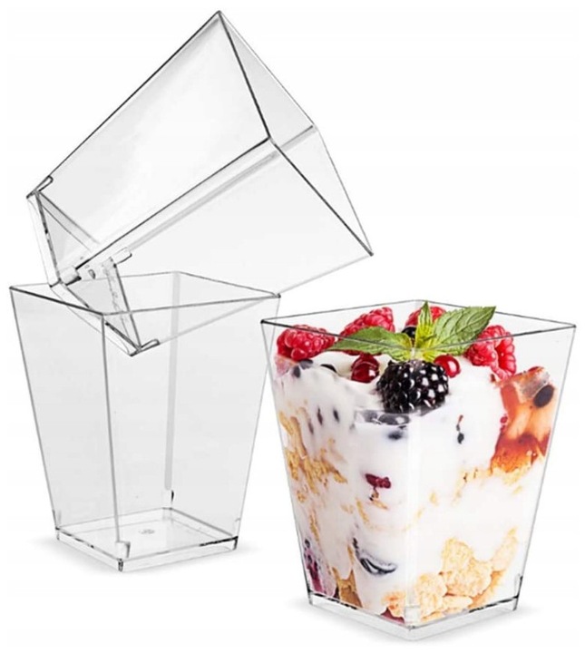 POJEMNIKI PUCHARKI DO DESERÓW PRZEKĄSEK 200ML