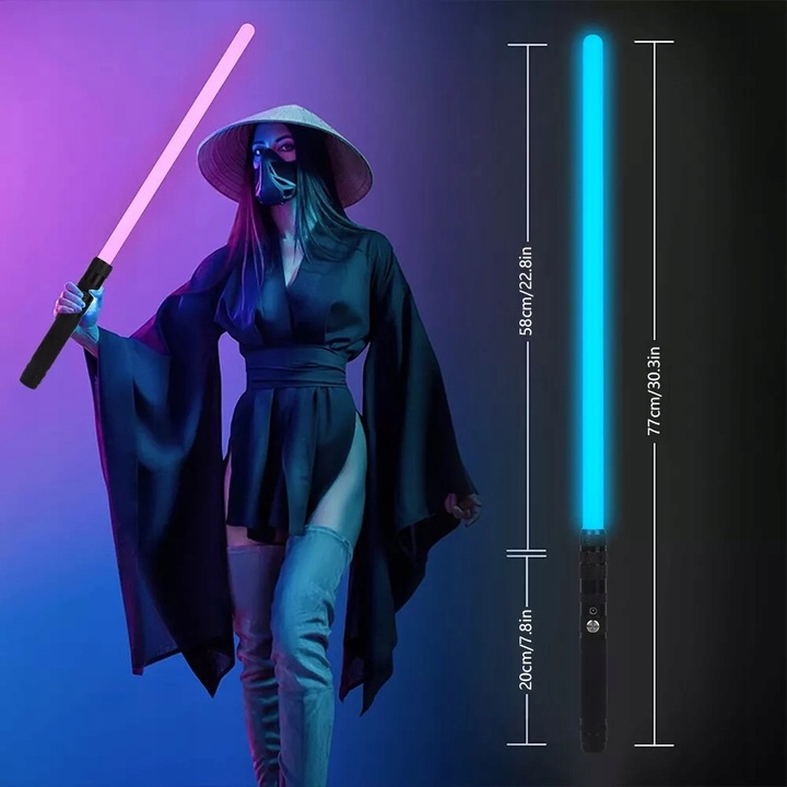 ZABAWKOWY MIECZ ŚWIETLNY ŚWIECĄCY Z DŹWIĘK 14 KOL