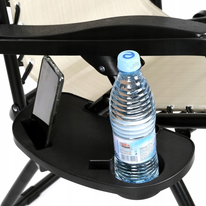 LEŻAK OGRODOWY JASNY BEŻOWY ORION FUNKCJA ZERO GRAVITY