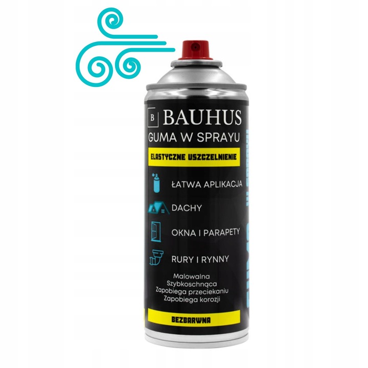 GUMA w sprayu Uszczelniacz do Kominków Okien Dachów BEZBARWNY 400ml Bauhus