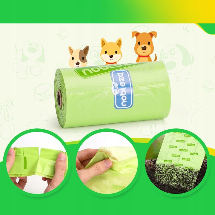 WORECZKI Na Psie Odchody BIODEGRADOWALNE 540 szt+dozownik