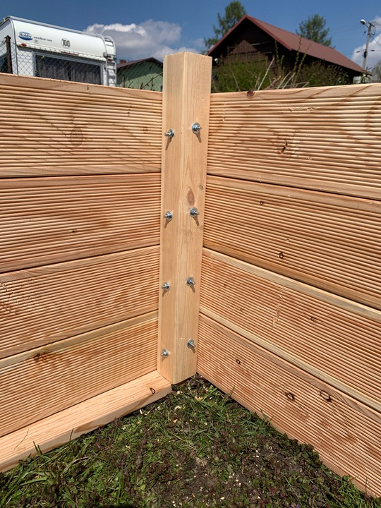 Grządka podwyższona GP12MOD, 200x60x27, modrzew, śruby