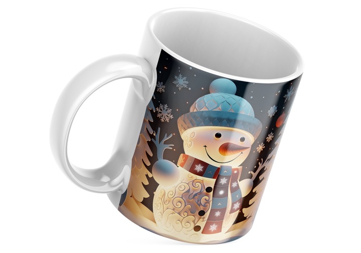 Świąteczny Kubek 3D Bałwanek - Idealny Na Prezent - Urodziny - NOWOŚĆ