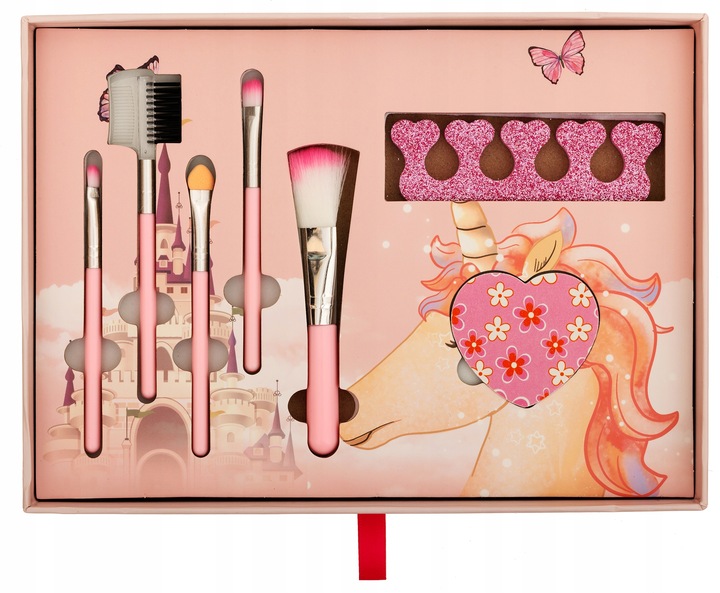 ZESTAW KOSMETYKÓW DO MAKIJAŻU MAKE UP KUFEREK NA KOSMETYKI CIENIE LAKIERY