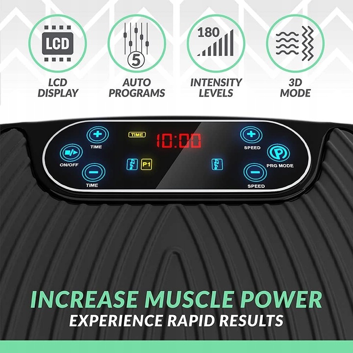PLATFORMA WIBRACYJNA BLUEFIN WIBRUJĄCA MASAŻER CIAŁA 3D 180 KG BLUETOOTH