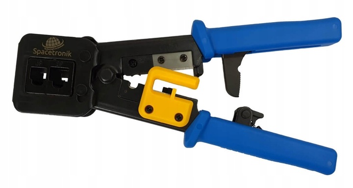 Zaciskarka RJ45 Przelotowa Złącz Wtyków RJ-45 Zaciskacz Złączek RJ 45 11 12