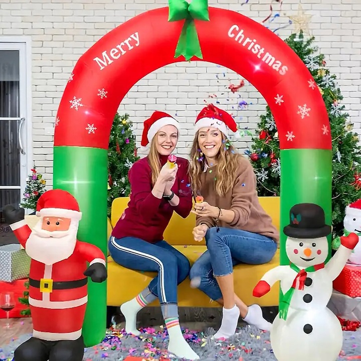 250x200cm MIKOŁAJ BAŁWAN DMUCHANY BRAMKA ŚWIĄTECZKA NADMMUCHIWANA LED