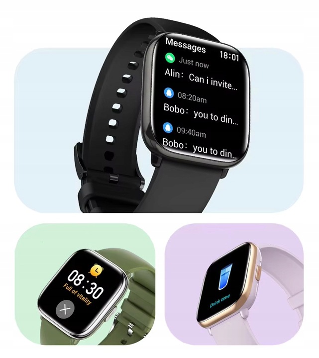 Zegarek damski SMARTWATCH Rubicon Ambica ROZMOWY SMS MENU PL ALWAYS DISPLAY