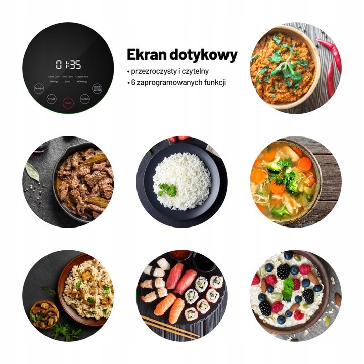 Ryżowar Urządzenie Do Gotowania Ryżu Low Sugar Rice Cooker + Akcesoria