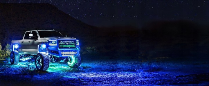 PODŚWIETLENIE PODWOZIA LED RGB LAMPKI POD SAMOCHÓD AUTO 8szt + PILOT APPka