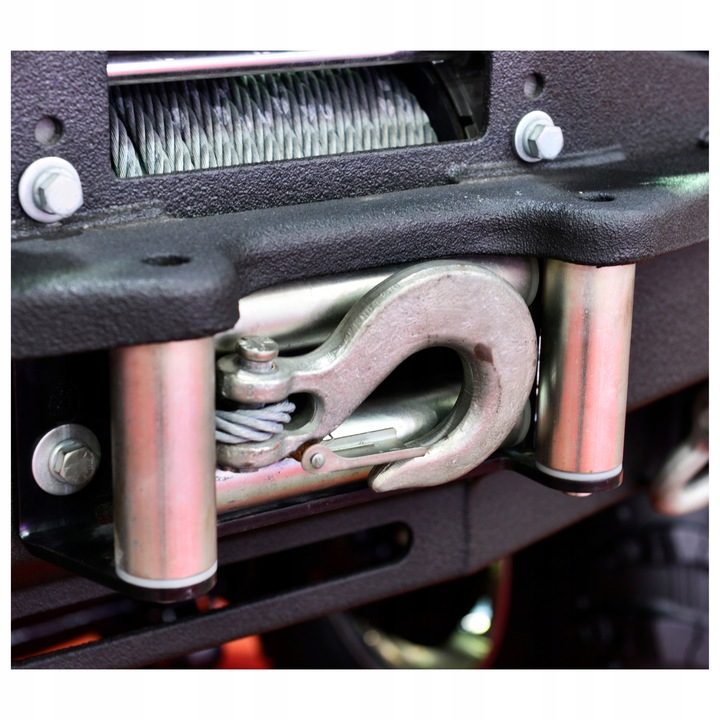 Hak do liny wyciągarki karabińczyk z szeklą zabezpieczeniem WCIĄGARKI 4,1T