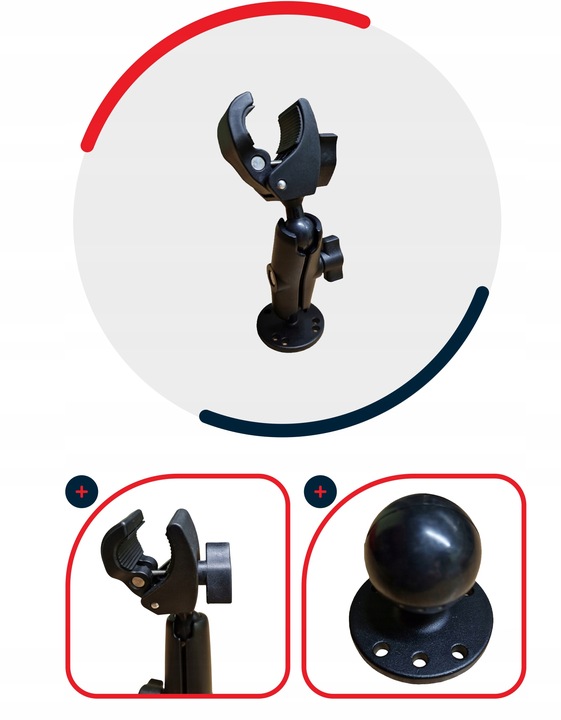 UCHWYT DO SILNIKA DZIOBOWEGO 9cm MOCOWANIE PODSTAWA OKRĄGŁA Q-ERGO