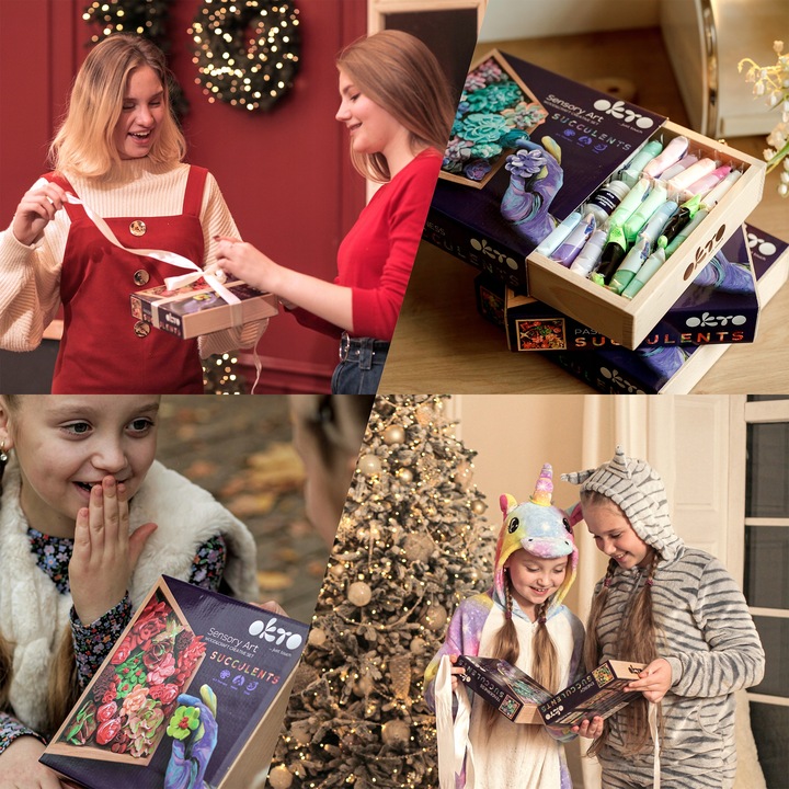 Zestaw Kreatywny do robienia obrazków Kwiaty z Ciastoliny OKTO 10010