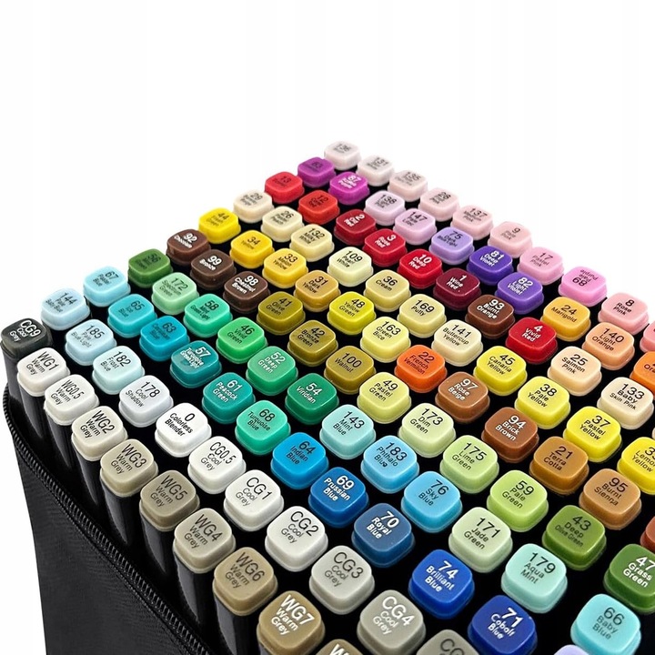 MARKERY ALKOHOLOWE 168szt. FLAMASTRY MAZAKI DWUSTRONNE PRO ZESTAW + TORBA