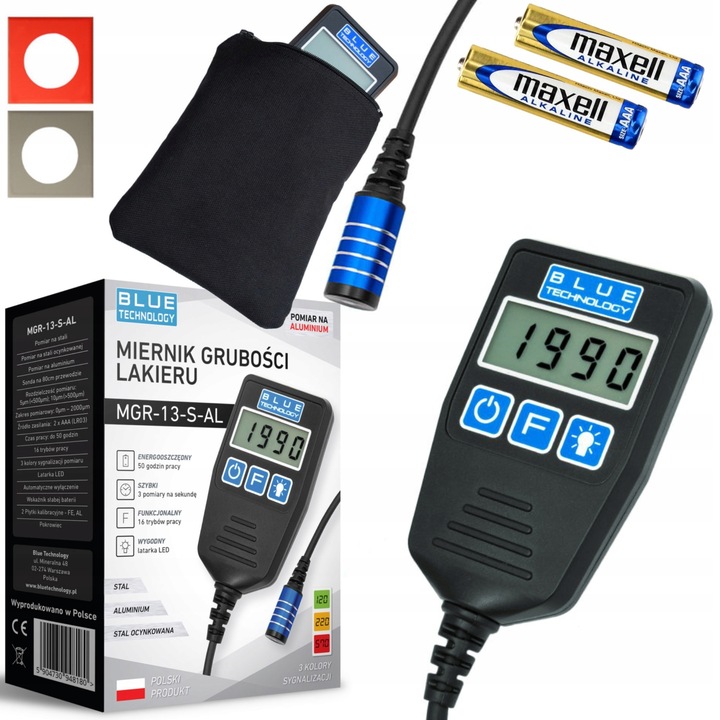 MIERNIK GRUBOŚCI LAKIERU czujnik tester MGR13-S-AL