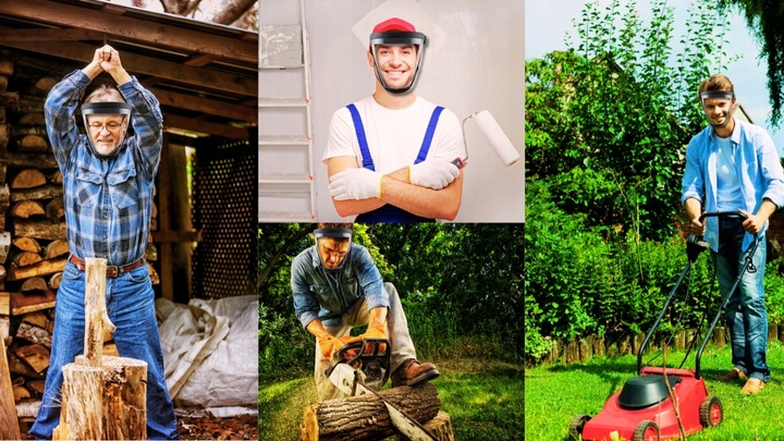 Maska ochronna na twarz przezroczysta z 10szt filtrem PM2.5