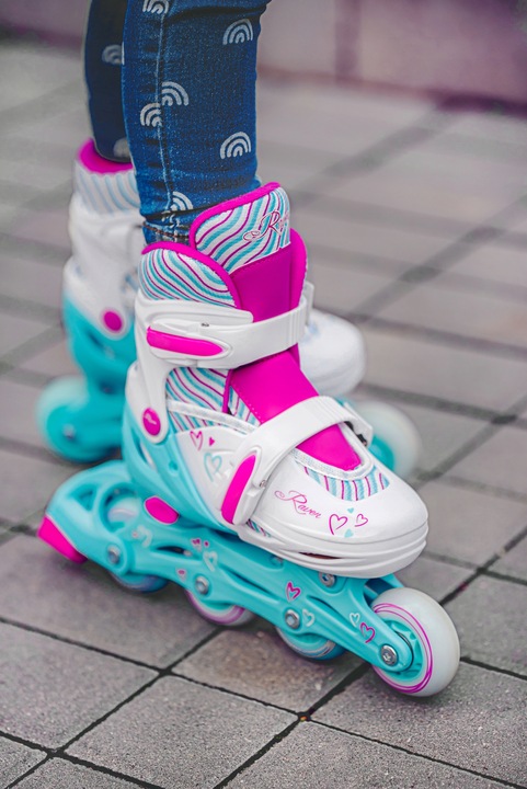 Rolki Wrotki Regulowane 3w1 RAVEN Loret Mint 27-30 Kółka LED