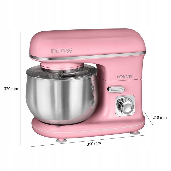 ROBOT KUCHENNY MIKSER PLANETARNY BOMANN KM RÓŻOWY
