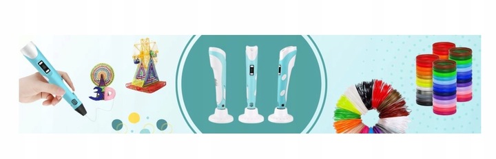 Długopis 3D Zestaw dla Dzieci Drukarka 3 D Pen Magiczny + 210 metrów Wkłady