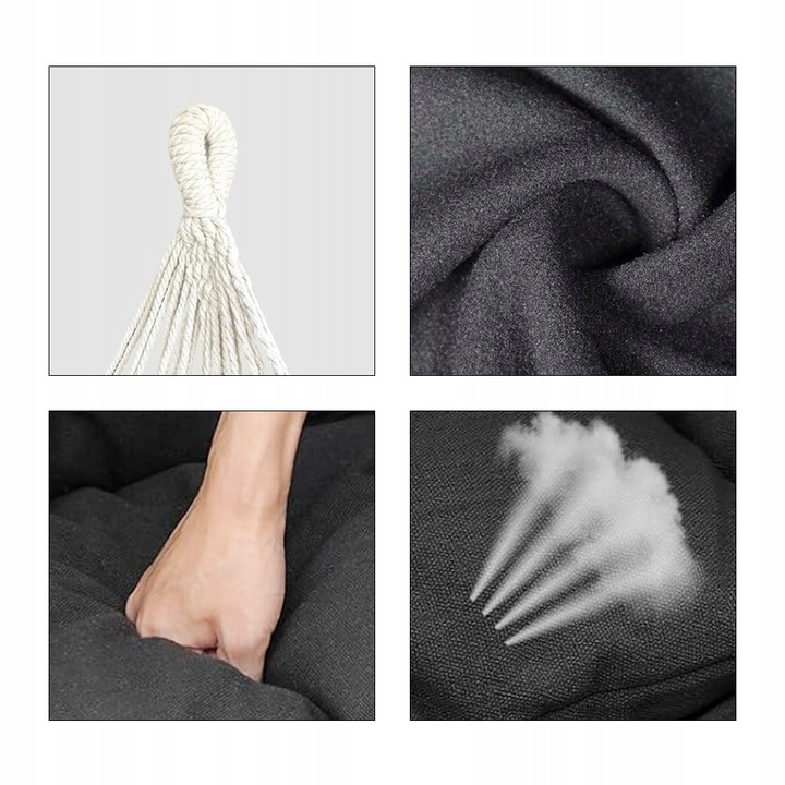 NOWOCZESNY HAMAK FOTEL OGRODOWY WISZĄCY KRZESŁO HUŚTAWKA