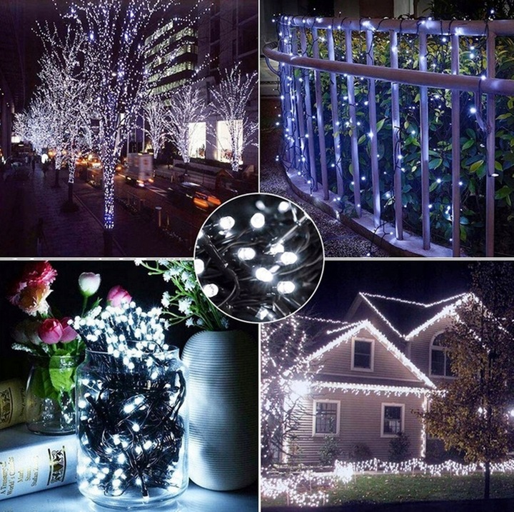 LAMPKI ŚWIĄTECZNE CHOINKOWE NA CHOINKĘ Zewnętrzne Wewnętrzne 500 LED ZIMNE