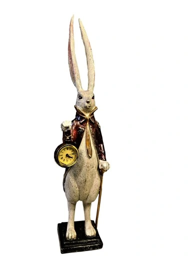 FIGURKA FIGURA - ZAJĄC KRÓLIK Z ZEGAREM model I