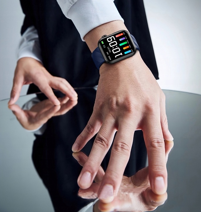 ZEGAREK SMARTWATCH POMIAR CUKRU EKG POLSKIE MENU CIŚNIENIOMIERZ PULS TLEN