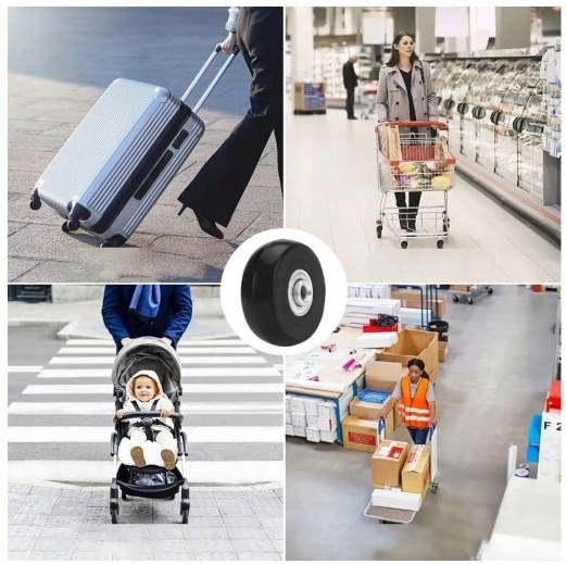 4 SZT ZESTAW KÓŁEK DO WALIZKI CZĘŚCI NAPRAWCZE BAGAŻY WALIZEK TOREB 50*18mm